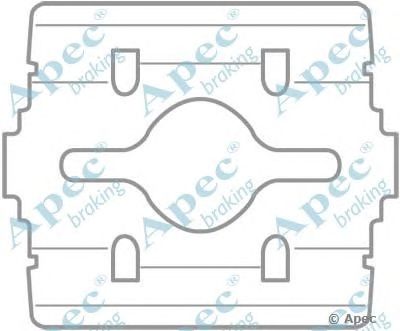 APEC BRAKING kit1053 -  Комплектующие, тормозные колодки